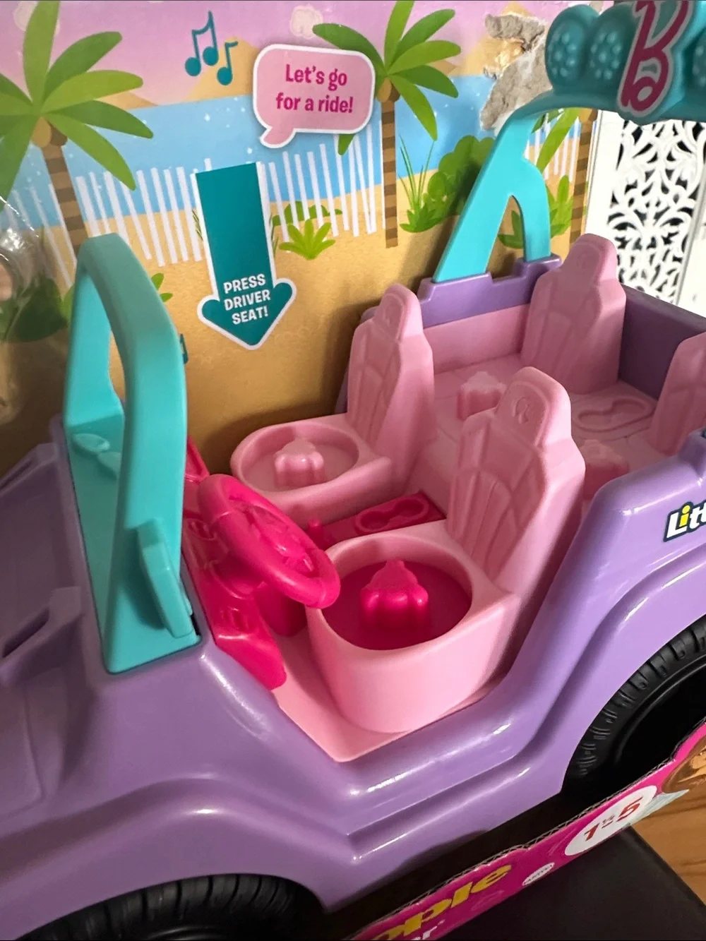 Fisher-Price Little People Barbie Beach Cruiser - Purple, Pink & Teal